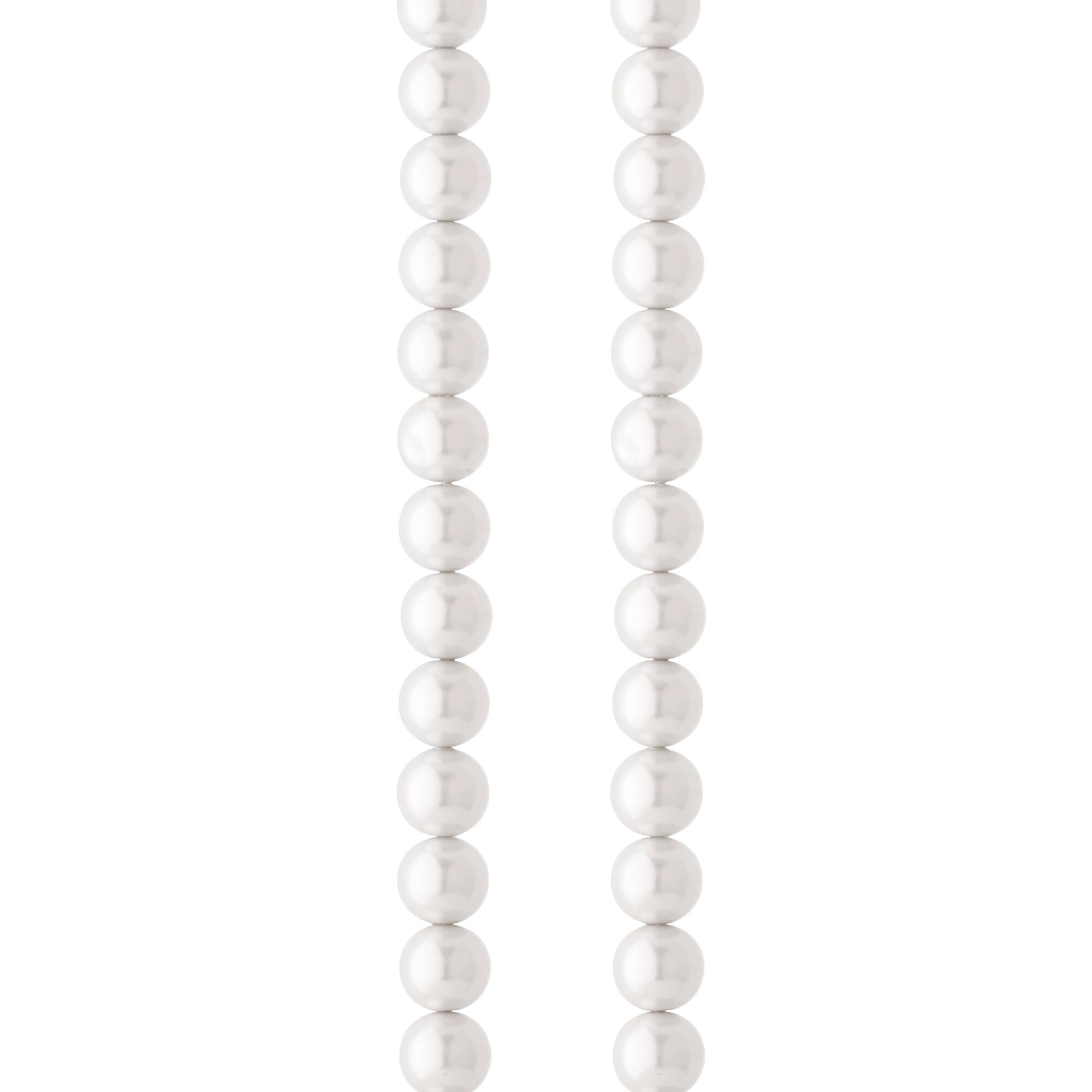 White Pearl Round Beads, 8mm by Bead Landing™